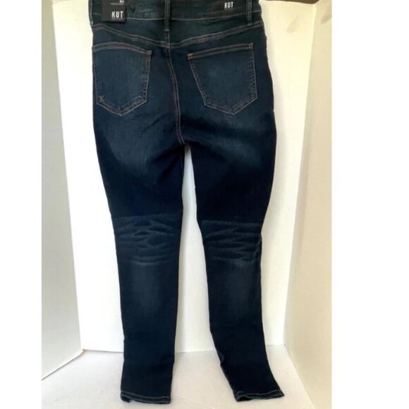 KUT From The Kloth Mia High Rise Toothpick Skinny Jean Womens 8 Blue Denim - Picture 3 of 9